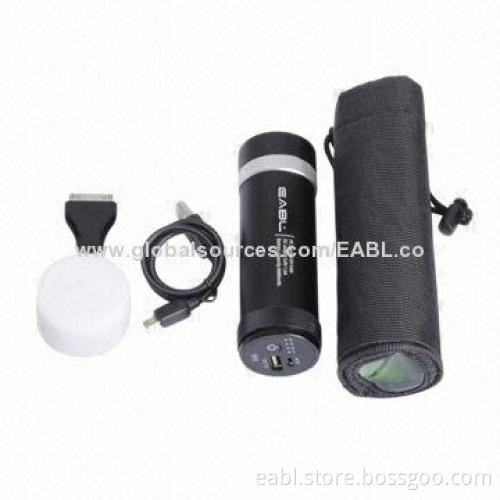 6,600mAh Dual-USB Power Chargers with LED Torch, Waterproof